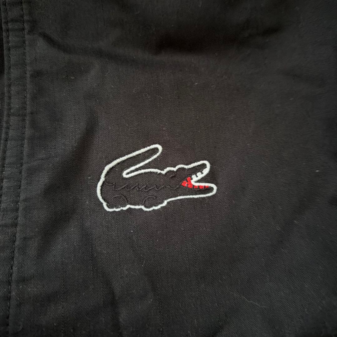 新品未使用　ラコステ トートバッグ 肩掛け ロゴ刺繍 A４収納可 黒 ブラック