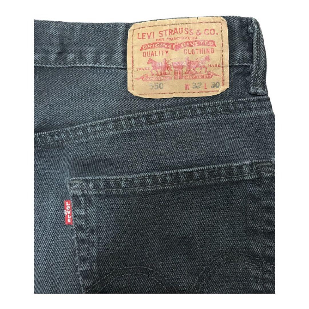 【希少】LEVI’S 550 ブラックデニム表記32 30/リーバイス