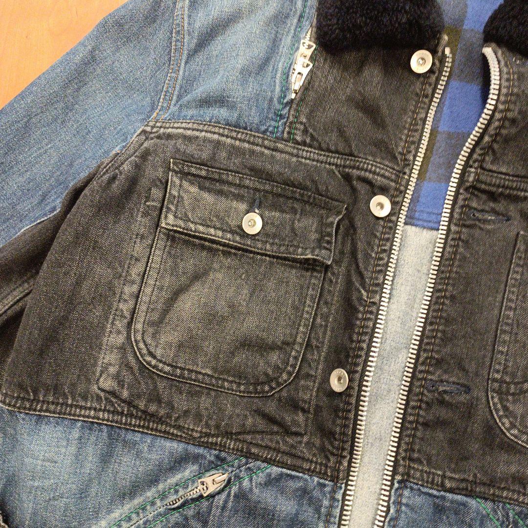 【良品販売君さま専用】sacai18-0175M デニムパッチワークジャケット