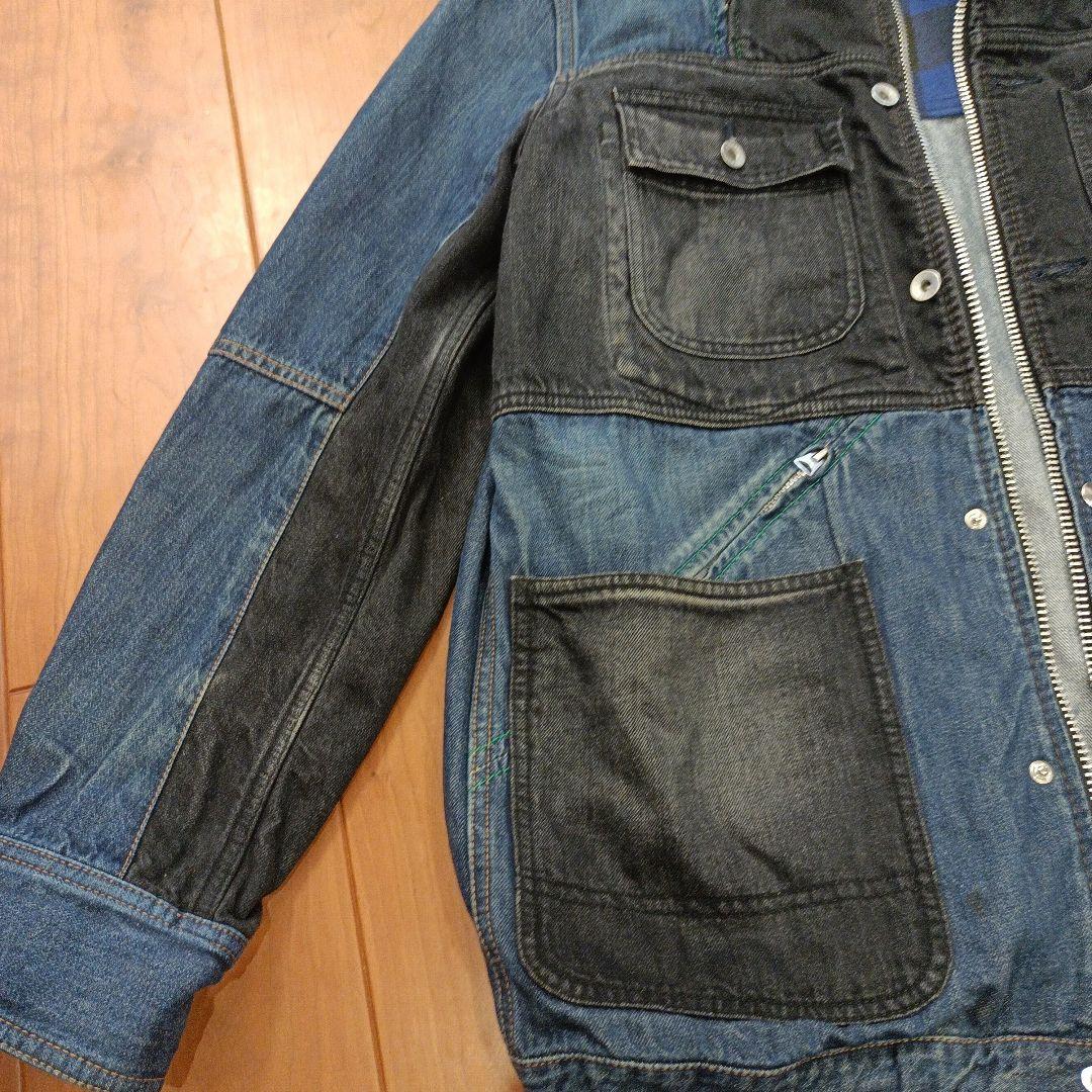 【良品販売君さま専用】sacai18-0175M デニムパッチワークジャケット