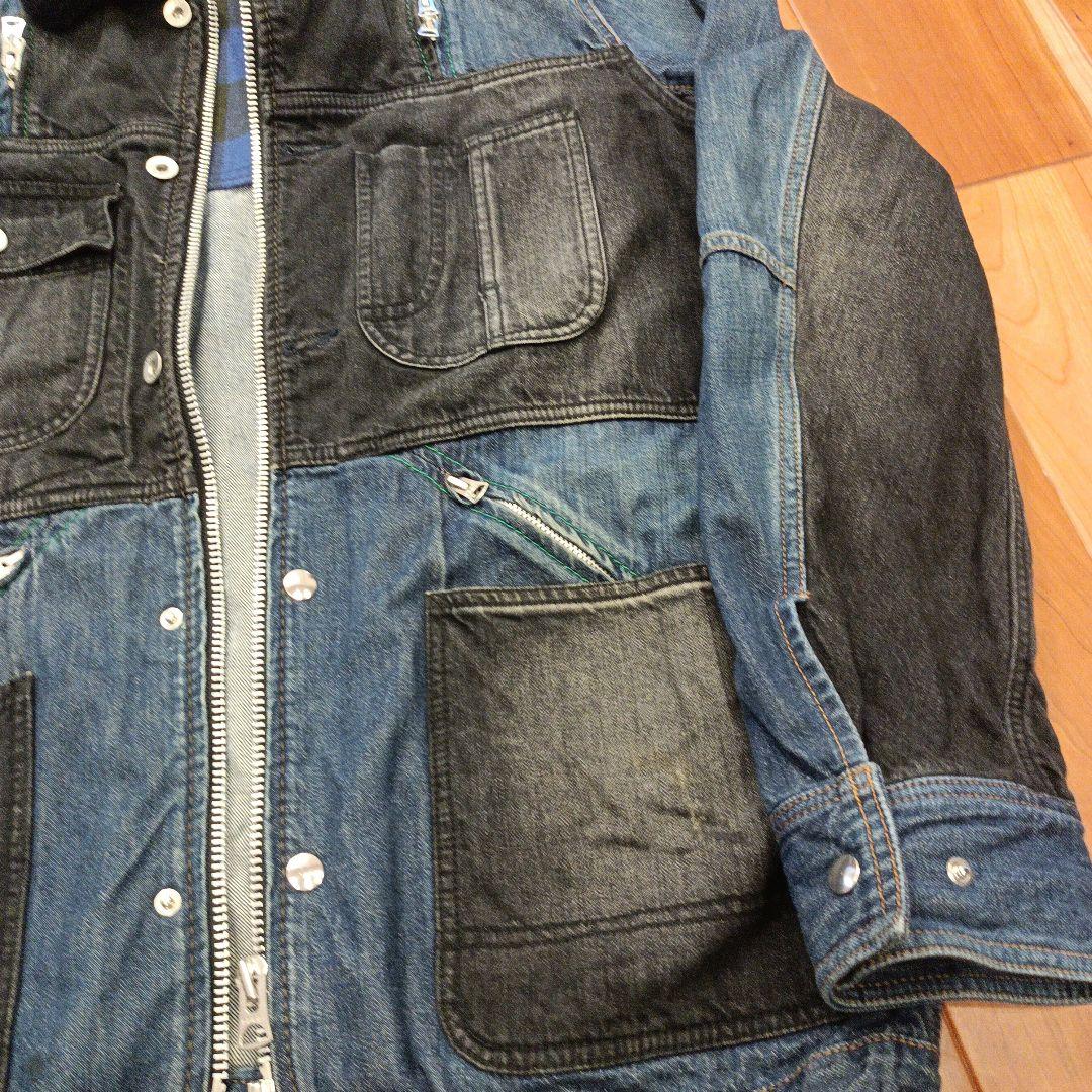 【良品販売君さま専用】sacai18-0175M デニムパッチワークジャケット