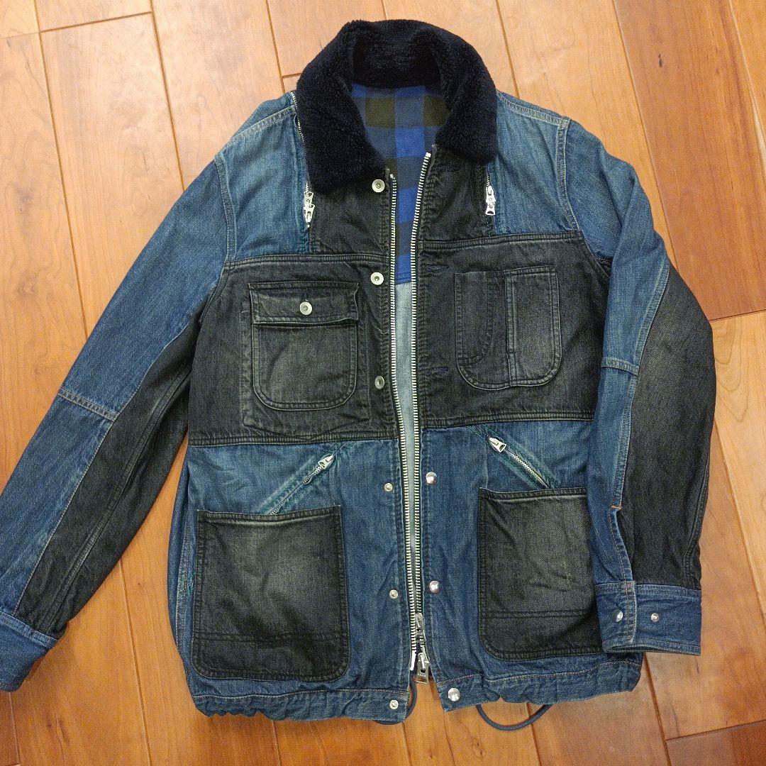 【良品販売君さま専用】sacai18-0175M デニムパッチワークジャケット