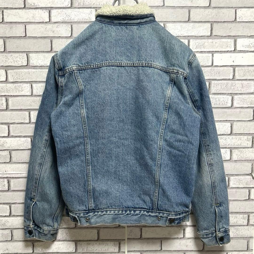 《美品》Levi's☆リーバイス デニムジャケット メンズ ボア裏地襟 M