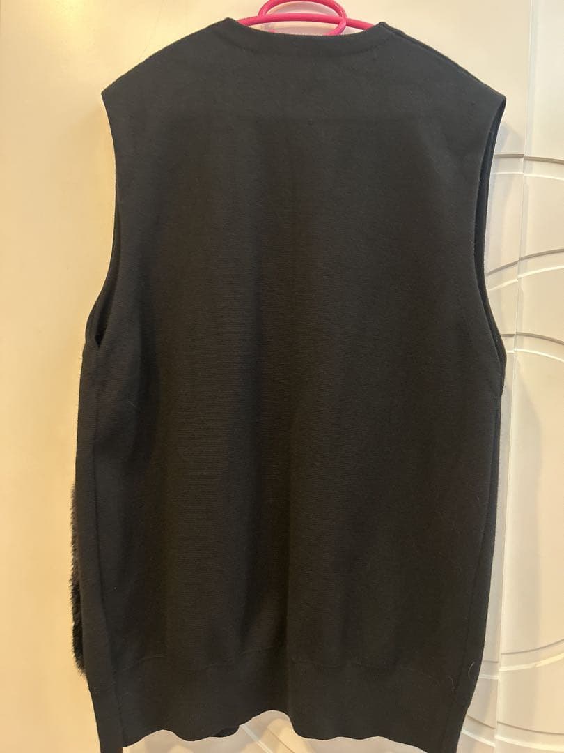 UNITED ARROWS ニットベスト ファーポケット付き