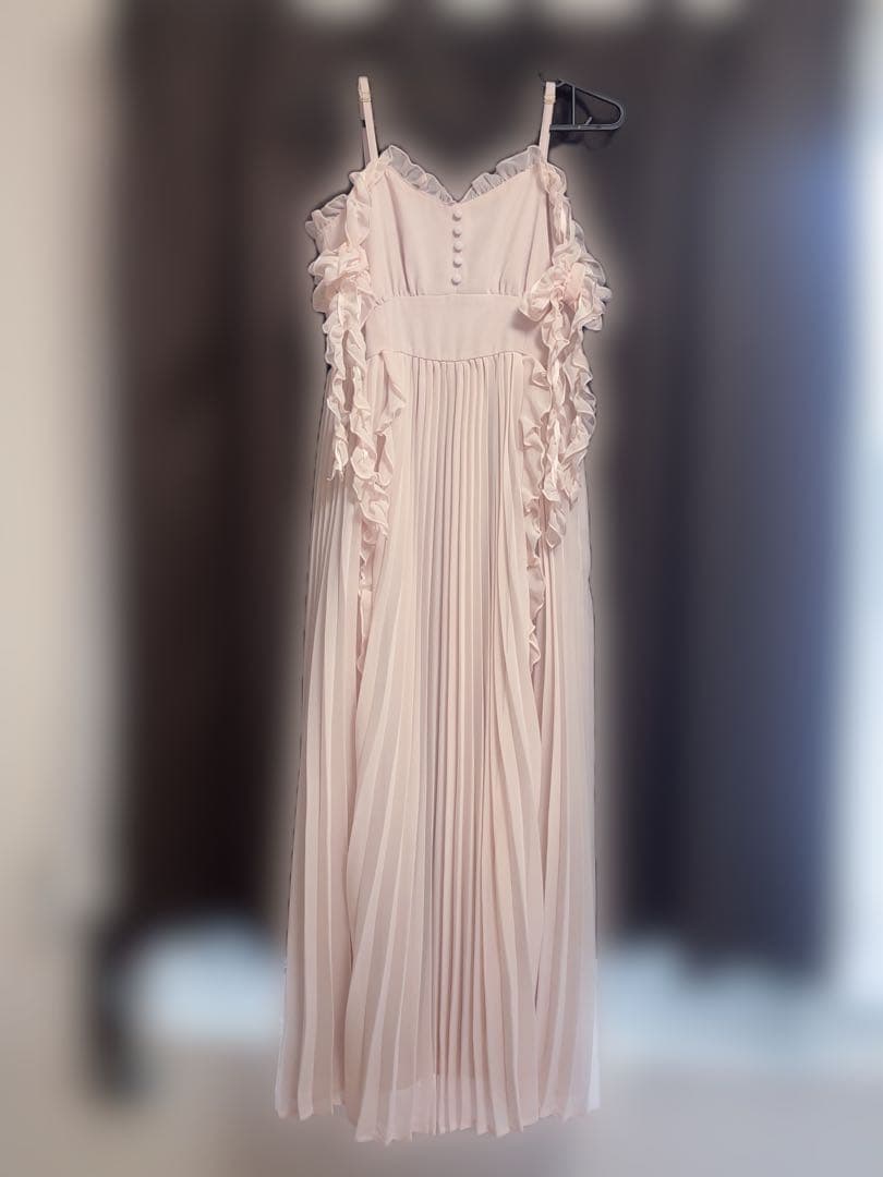 美品♡Rosé Muse frill pleats airy cami pink