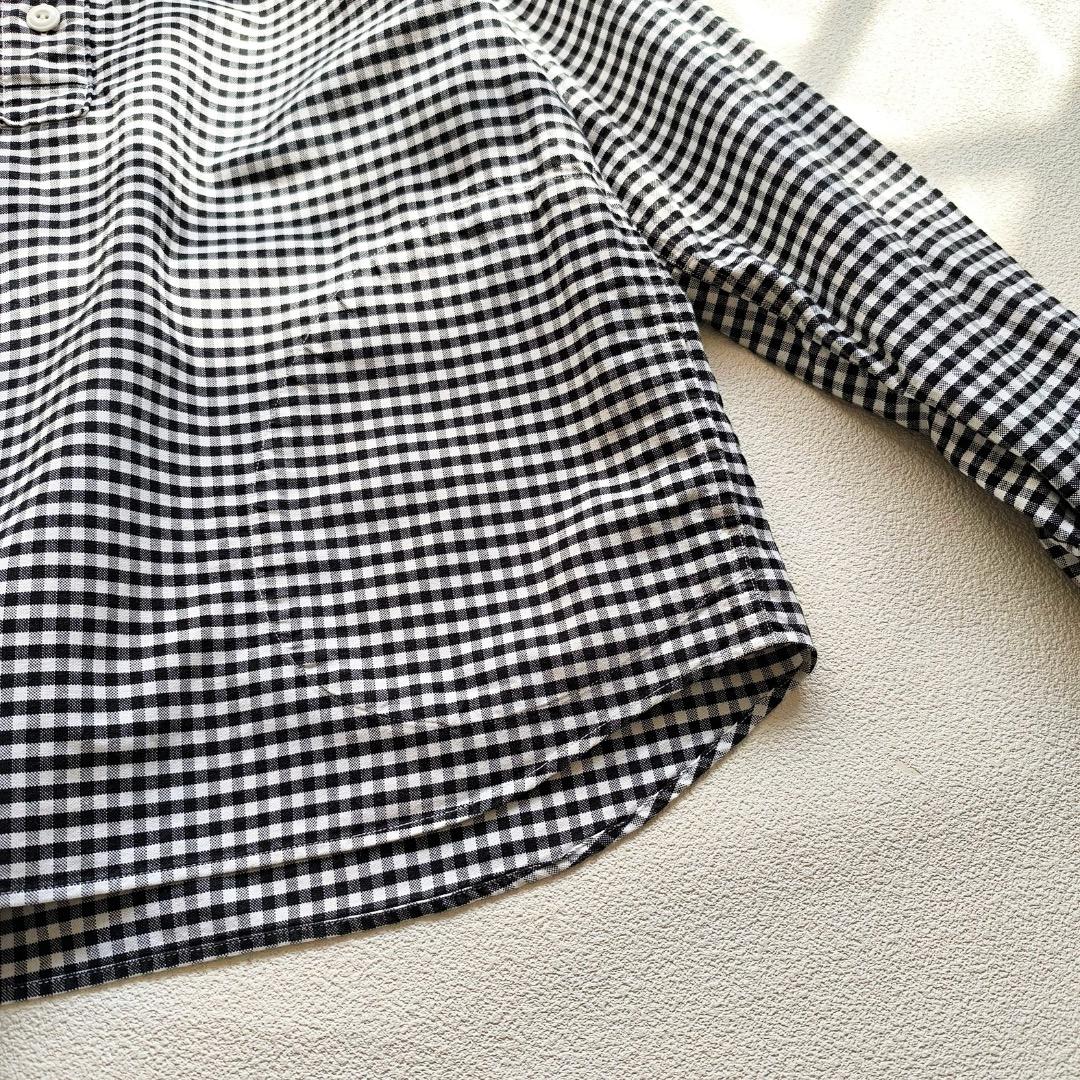 美品 DANTON ダントン ラウンドカラー プルオーバーシャツ 38 チェック