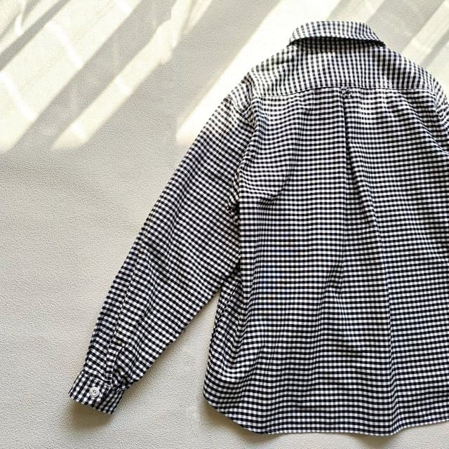 美品 DANTON ダントン ラウンドカラー プルオーバーシャツ 38 チェック