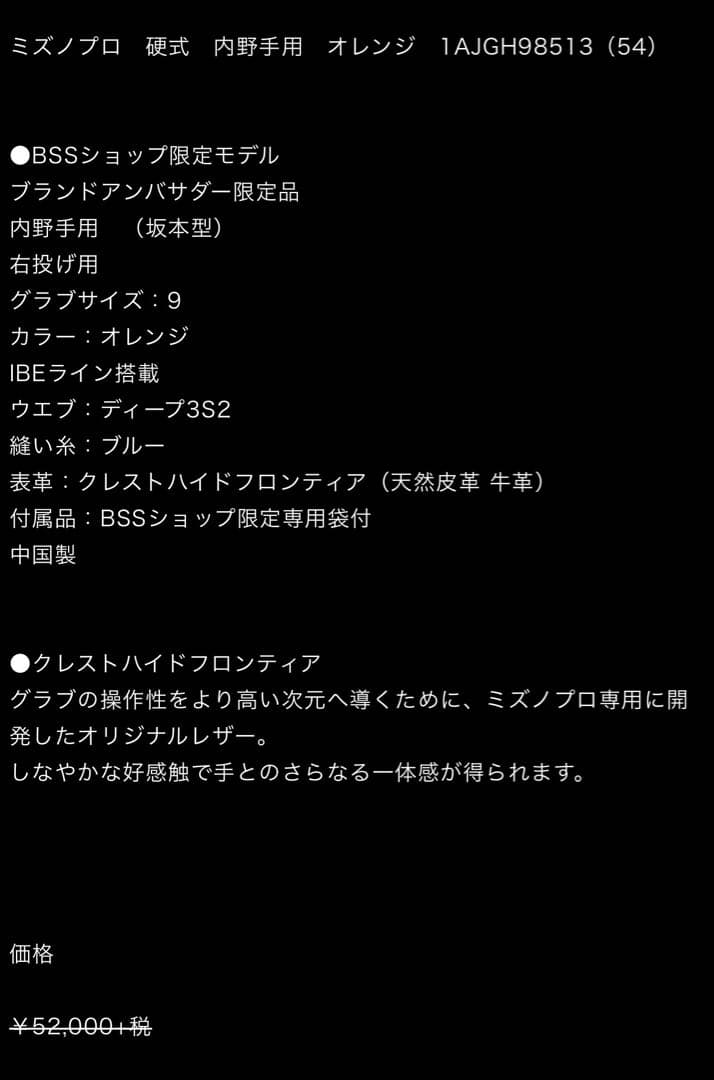 Mizuno ミズノプロ 硬式グローブ