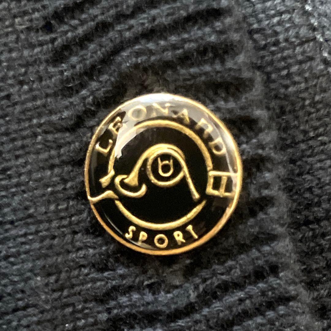 極美品！LEONARDレオナールスポーツ ベスト／ジレ　刺繍カーディガン