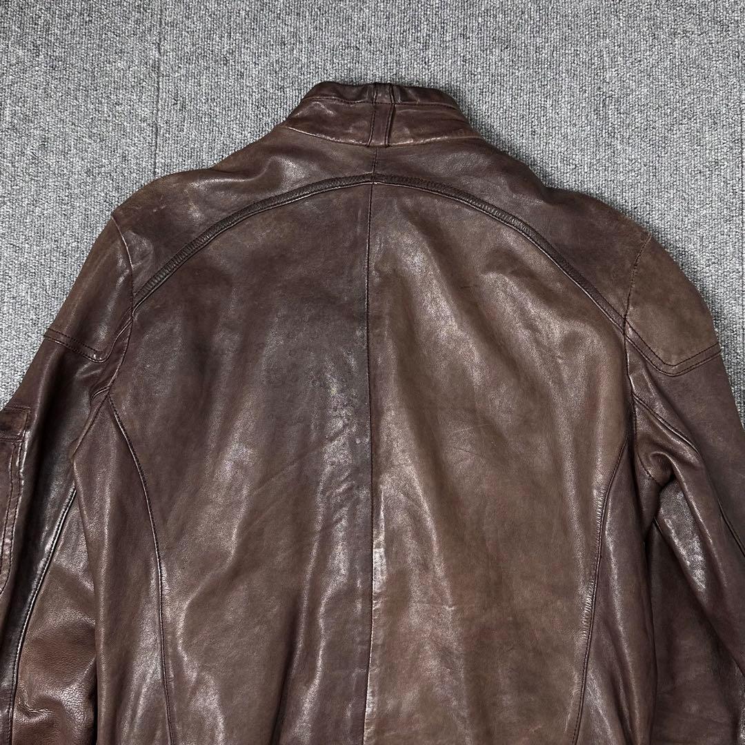 90s 00s Leather jacket レザージャケット マルチポケット