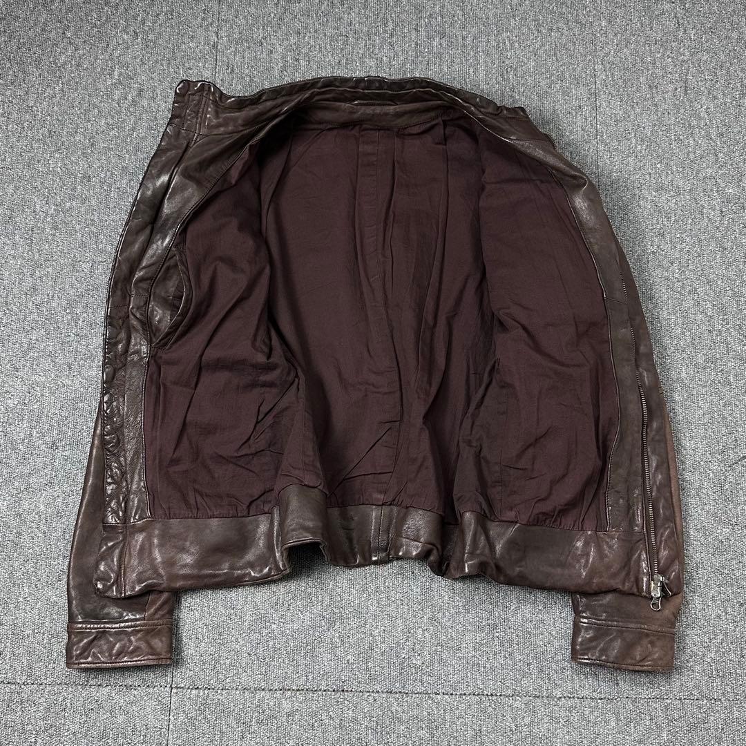 90s 00s Leather jacket レザージャケット マルチポケット