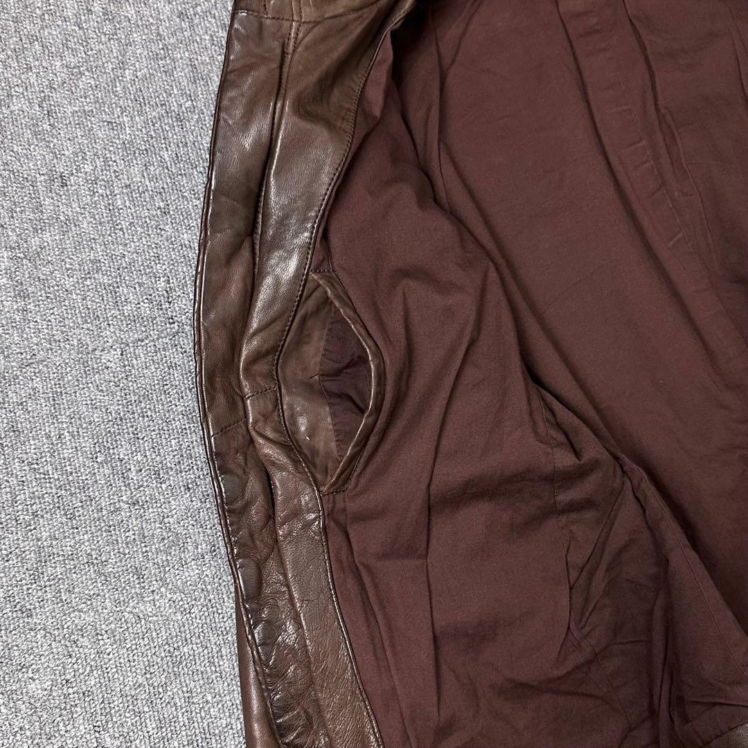 90s 00s Leather jacket レザージャケット マルチポケット