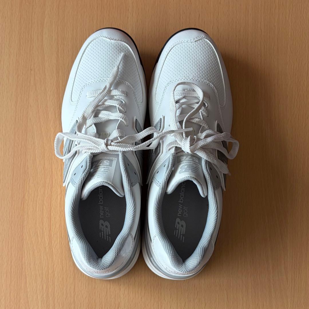 New Balance ホワイト ゴルフシューズ574 27cm 2E