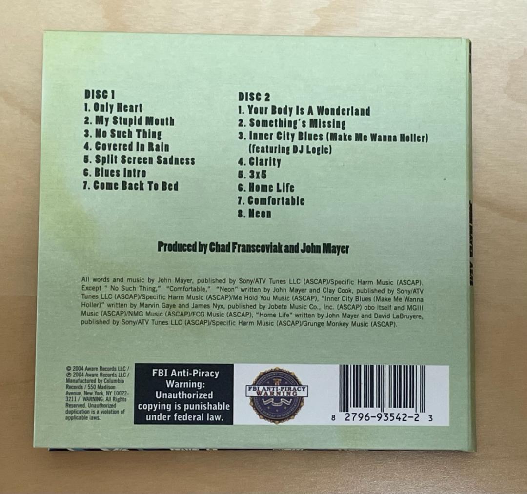 as/is ジョン・メイヤー John Mayer ライヴ 輸入盤