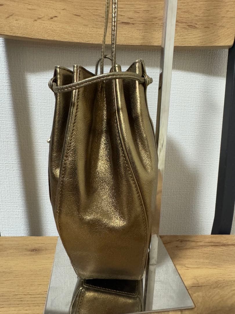 未使用品 RODO ロド ショルダーバッグ 巾着 パーティーバッグ ゴールド