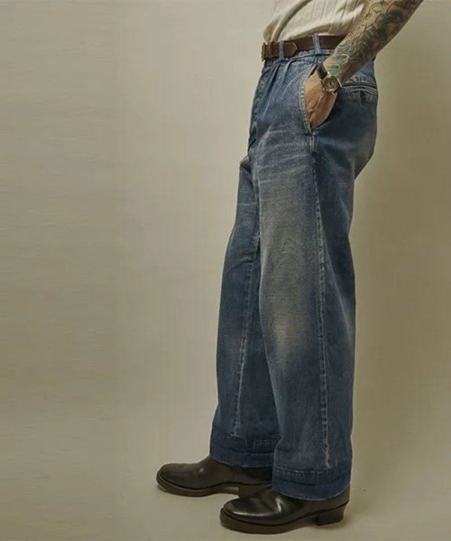 新品Belafonte DENIM 2TACK ROLLED UP HEM