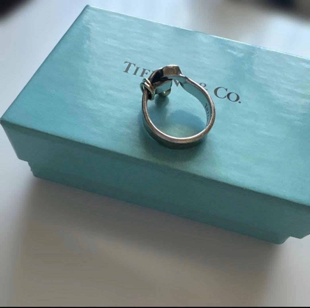 Tiffany & Co. シルバー925 k18 フック&アイ リング