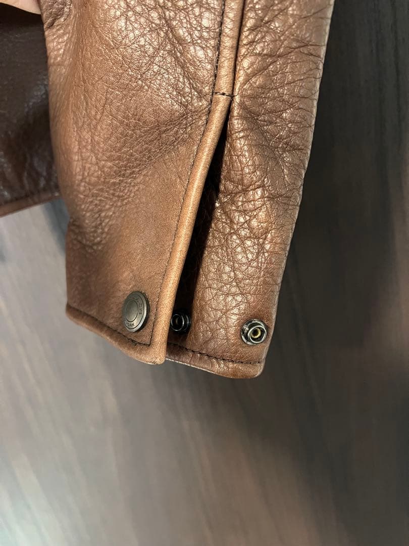 COACH コーチ　ブラウン　レザージャケット　牛革　メンズ　レディース
