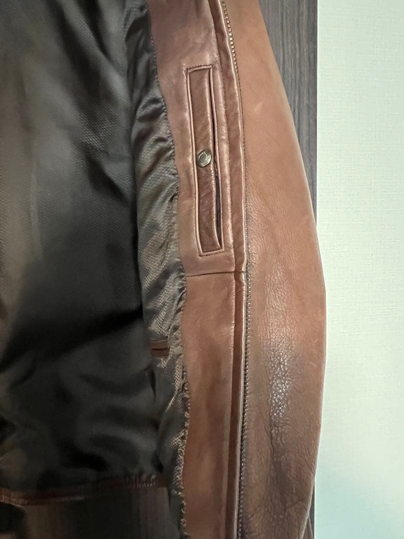 COACH コーチ　ブラウン　レザージャケット　牛革　メンズ　レディース