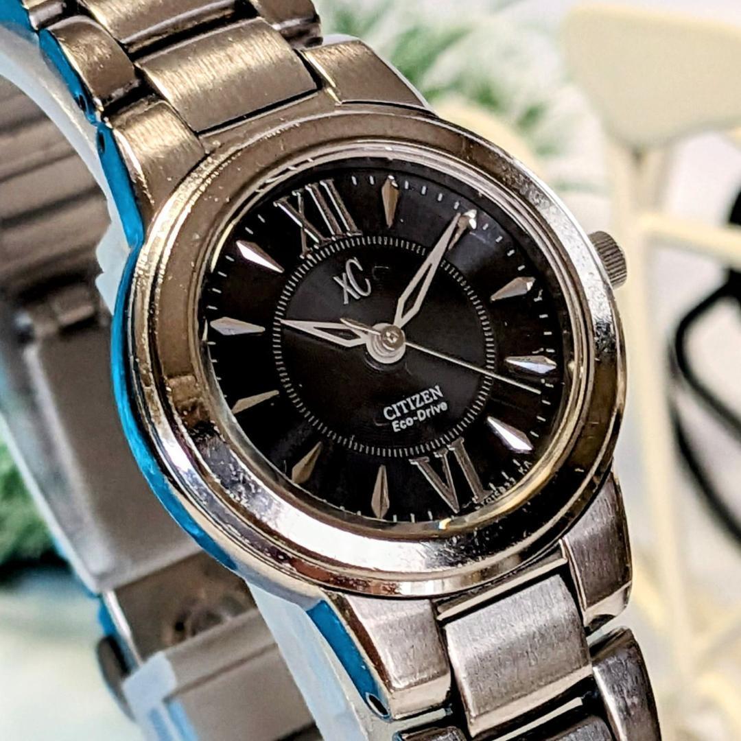 良品 CITIZENシチズン レディース腕時計 xCクロスシー ブラック 箱付き