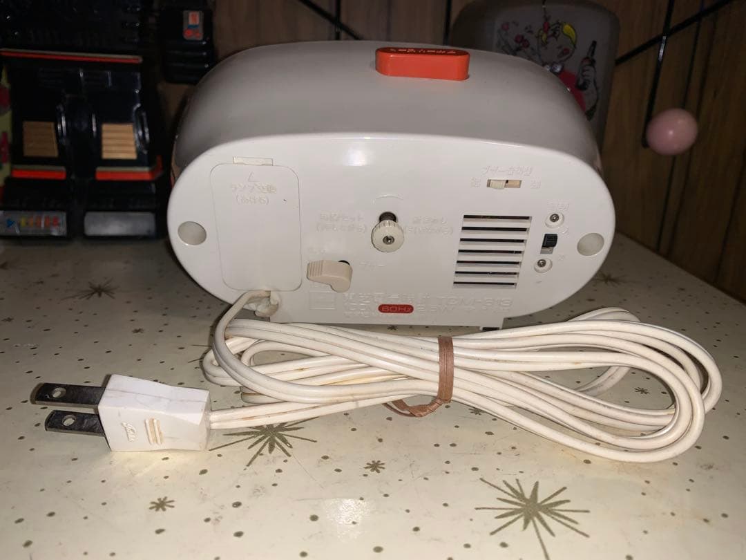 昭和レトロ　動作品　東芝　電気目覚時計　おはよう　スペースエイジ　レトロポップ