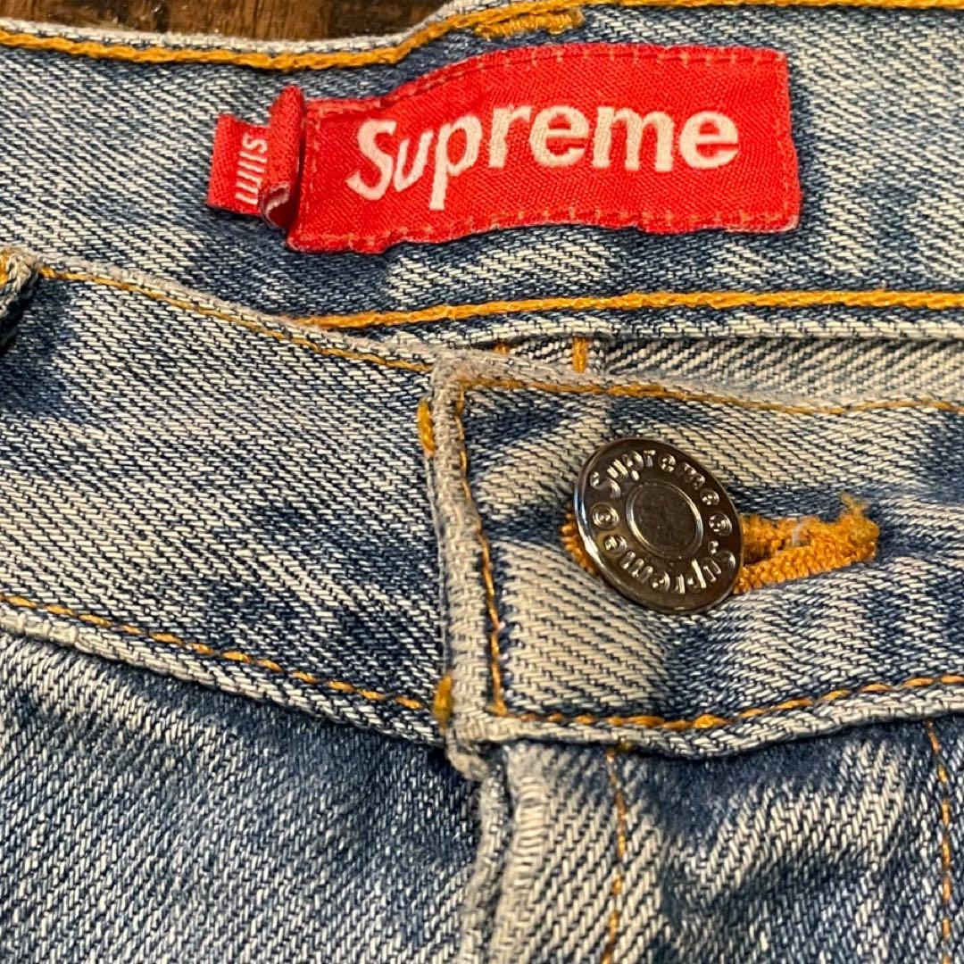 パンツ Supreme Stone Washed Slim Jean 30