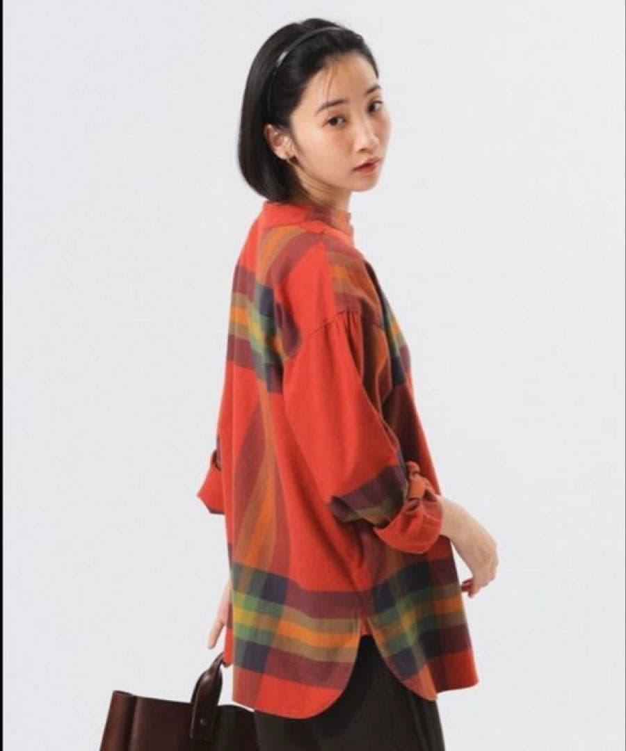 新品　今期完売カラー　ビッグタータン バスク シャツ レディース