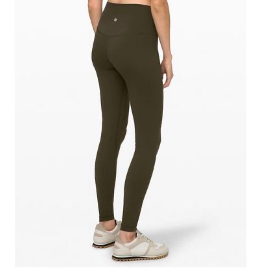 Lululemon 新品未使用　丈長め レギンス　ダークオリーブオリーブ