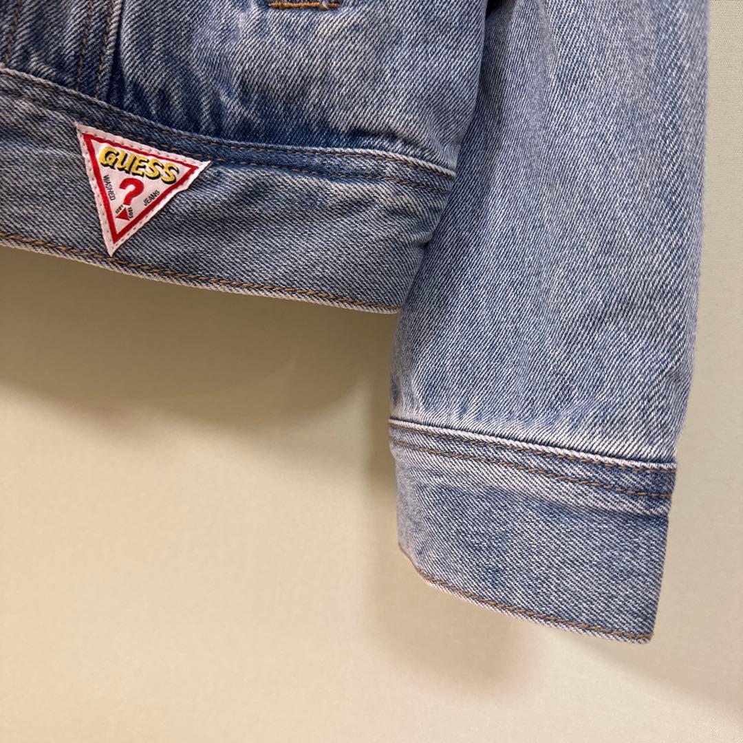 GUESS デニムジャケット 刺繍 Disney Friends ミッキー L