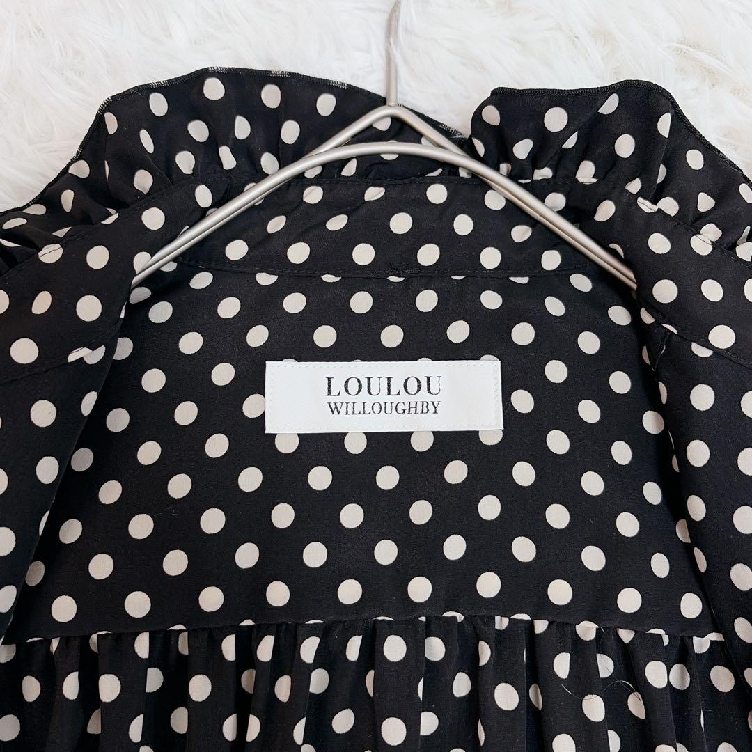 【極美品】Loulou Willoughby ドット ボウタイ ブラウス とろみ