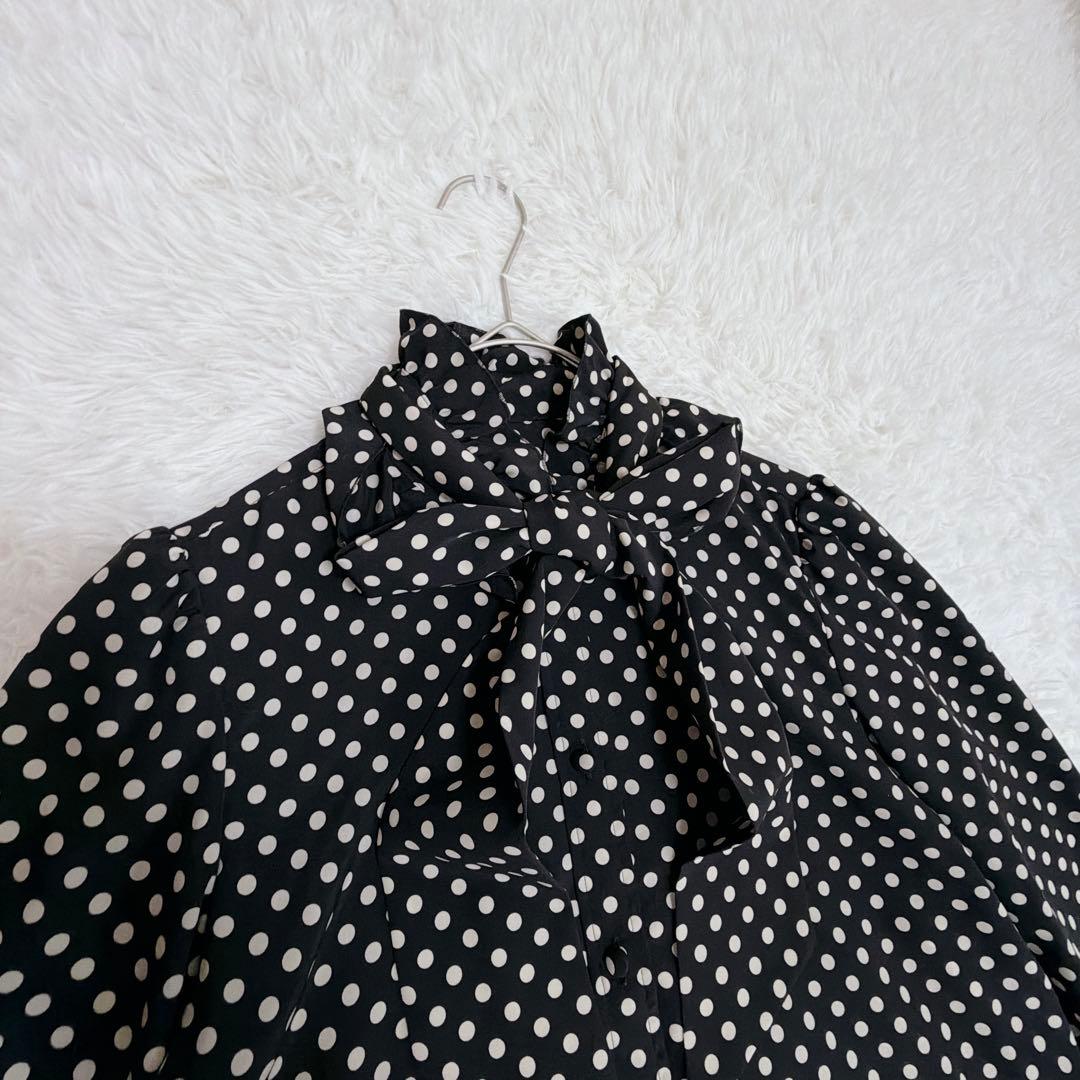 【極美品】Loulou Willoughby ドット ボウタイ ブラウス とろみ