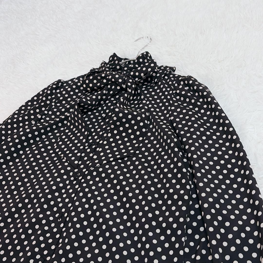【極美品】Loulou Willoughby ドット ボウタイ ブラウス とろみ