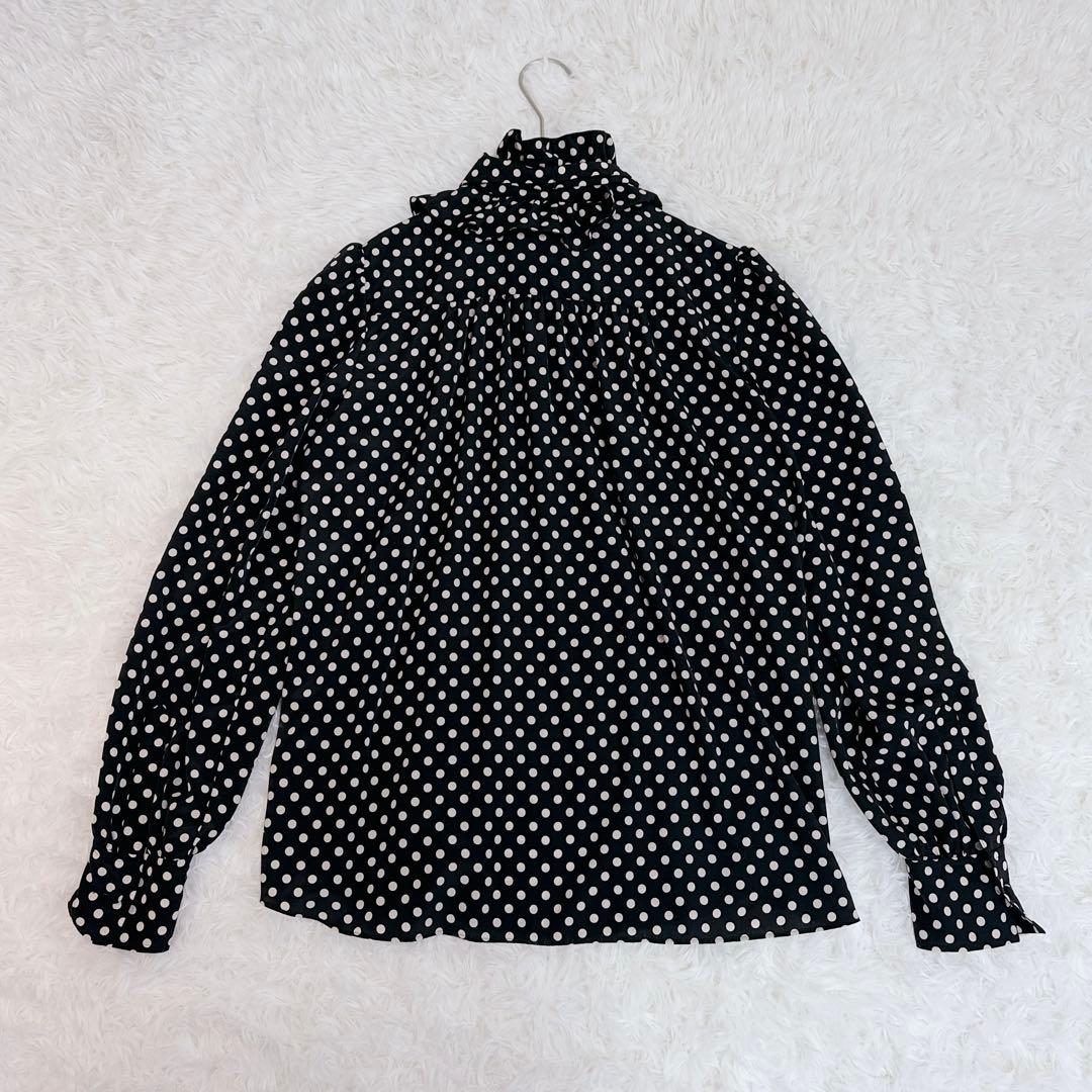 【極美品】Loulou Willoughby ドット ボウタイ ブラウス とろみ