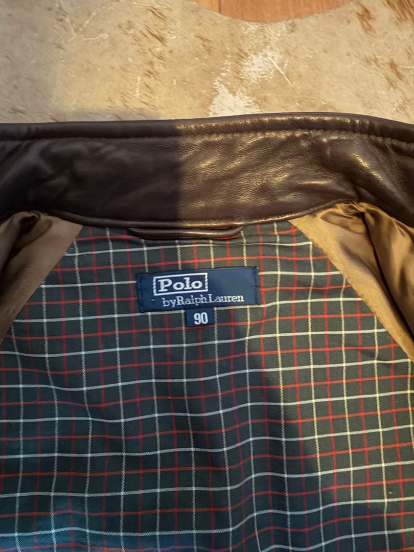 Polo by Ralph Lauren 黒レザージャケット 90