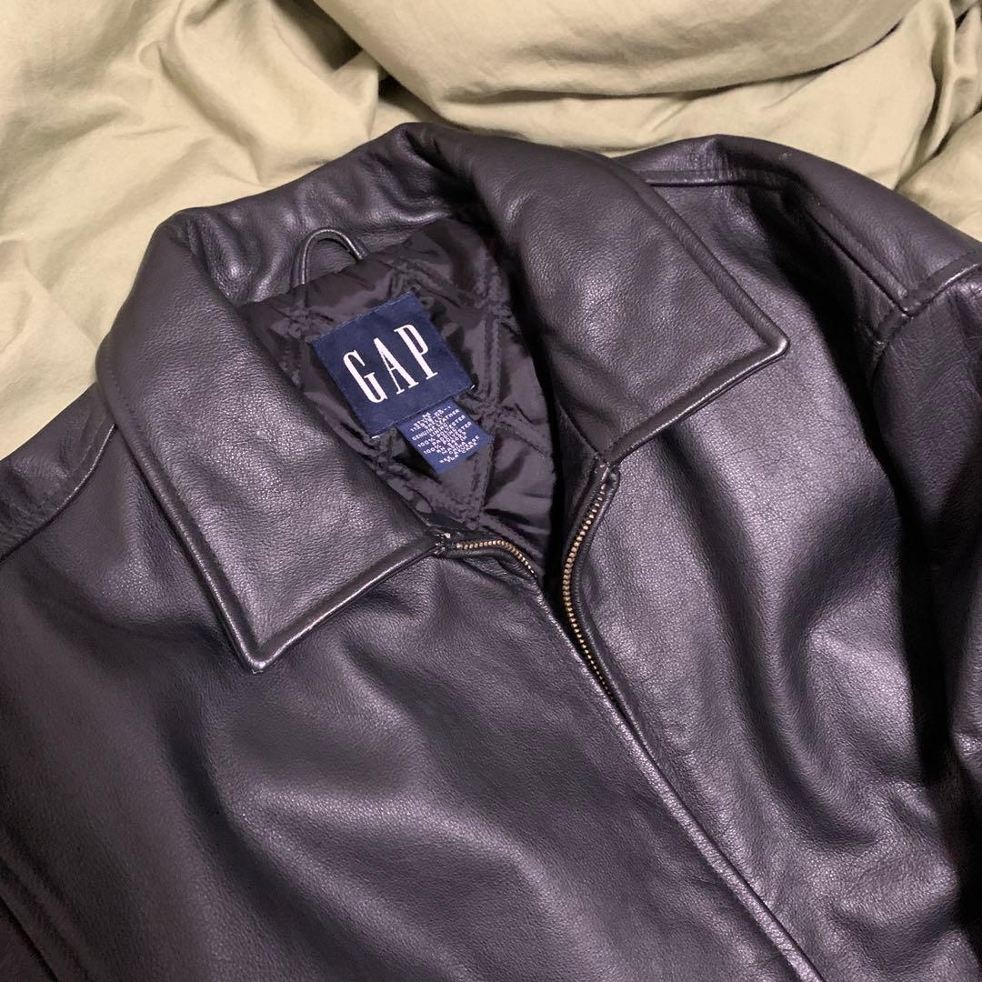 美品 90s OLD GAP レザージャケット 黒 ブラック