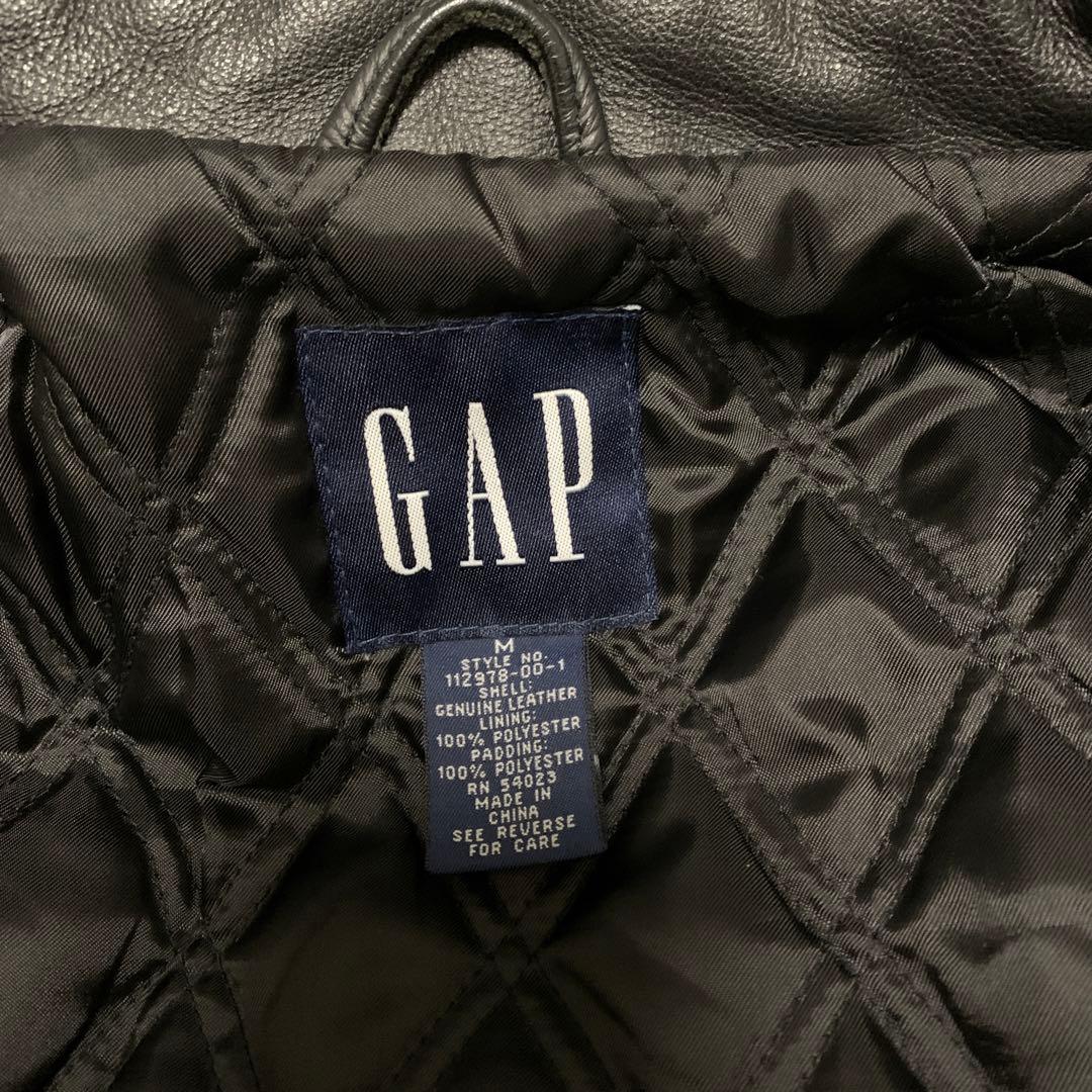 美品 90s OLD GAP レザージャケット 黒 ブラック