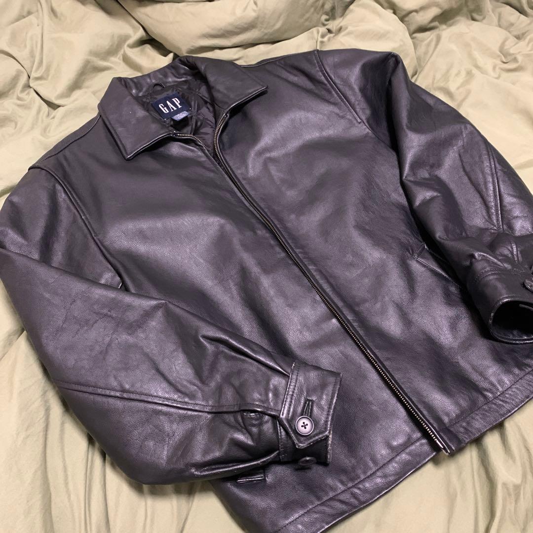 美品 90s OLD GAP レザージャケット 黒 ブラック