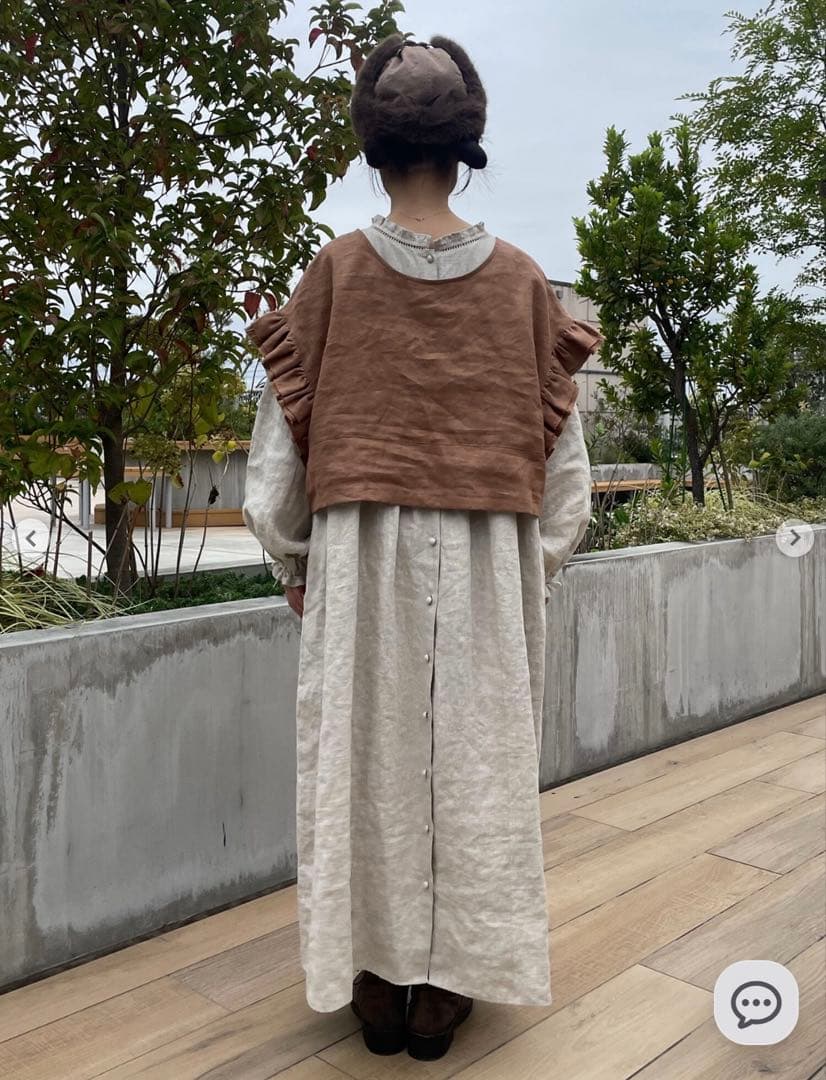 みかん様　 立川店/EC限定】リネンダブルフリル2WAYベスト　サマンサモスモス