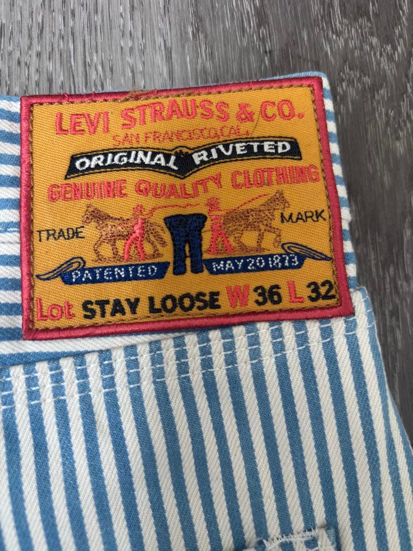 Levi's Stay Loose ヒッコリーパンツ W36 L32 リーバイス