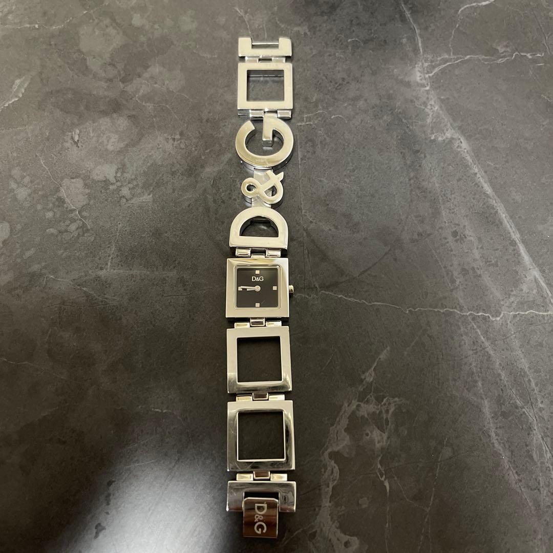 D&G スクエア型 時計 シルバー