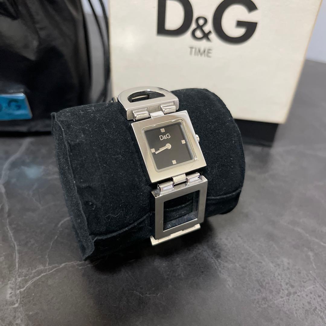 D&G スクエア型 時計 シルバー