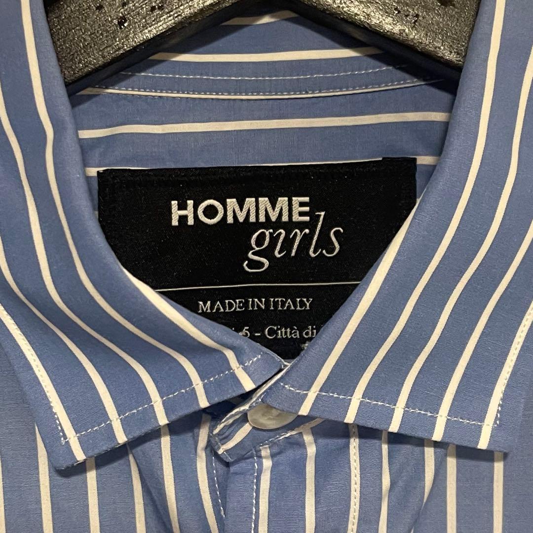 homme girls CLASSIC STRIPE SHIRT シャツ