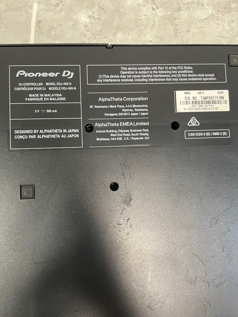 Pioneer DJコントローラー DDJ-400-N
