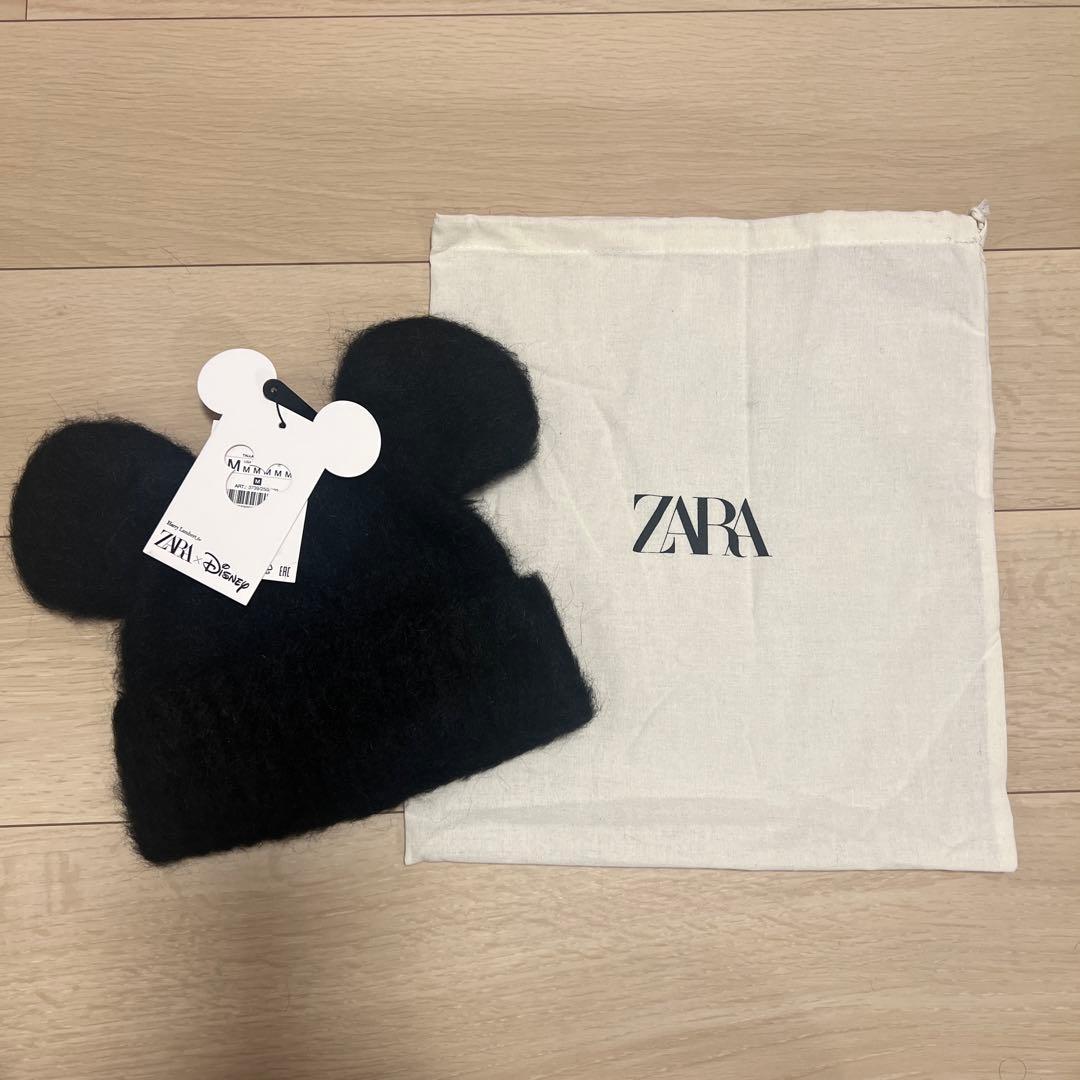 新品未使用　ZARA ディズニー　ハリーランバート　ミッキーマウス耳付きニット帽