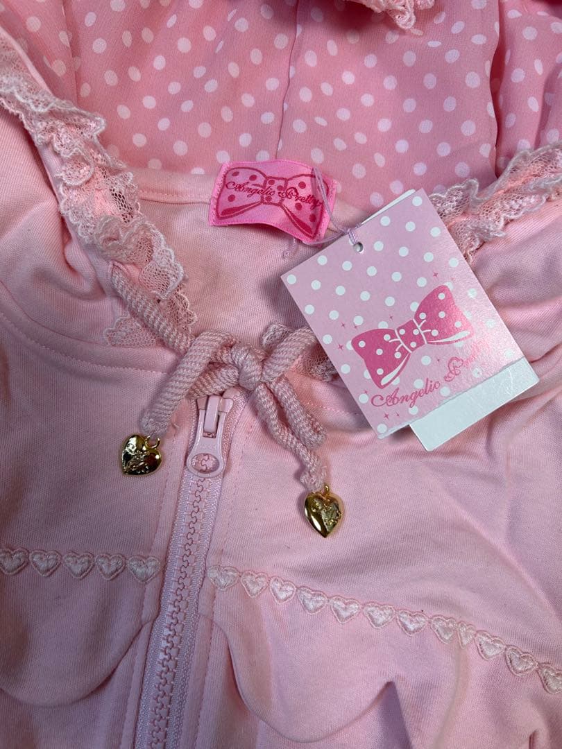 新品タグ付き Angelic Pretty ピンクスカラップパーカー