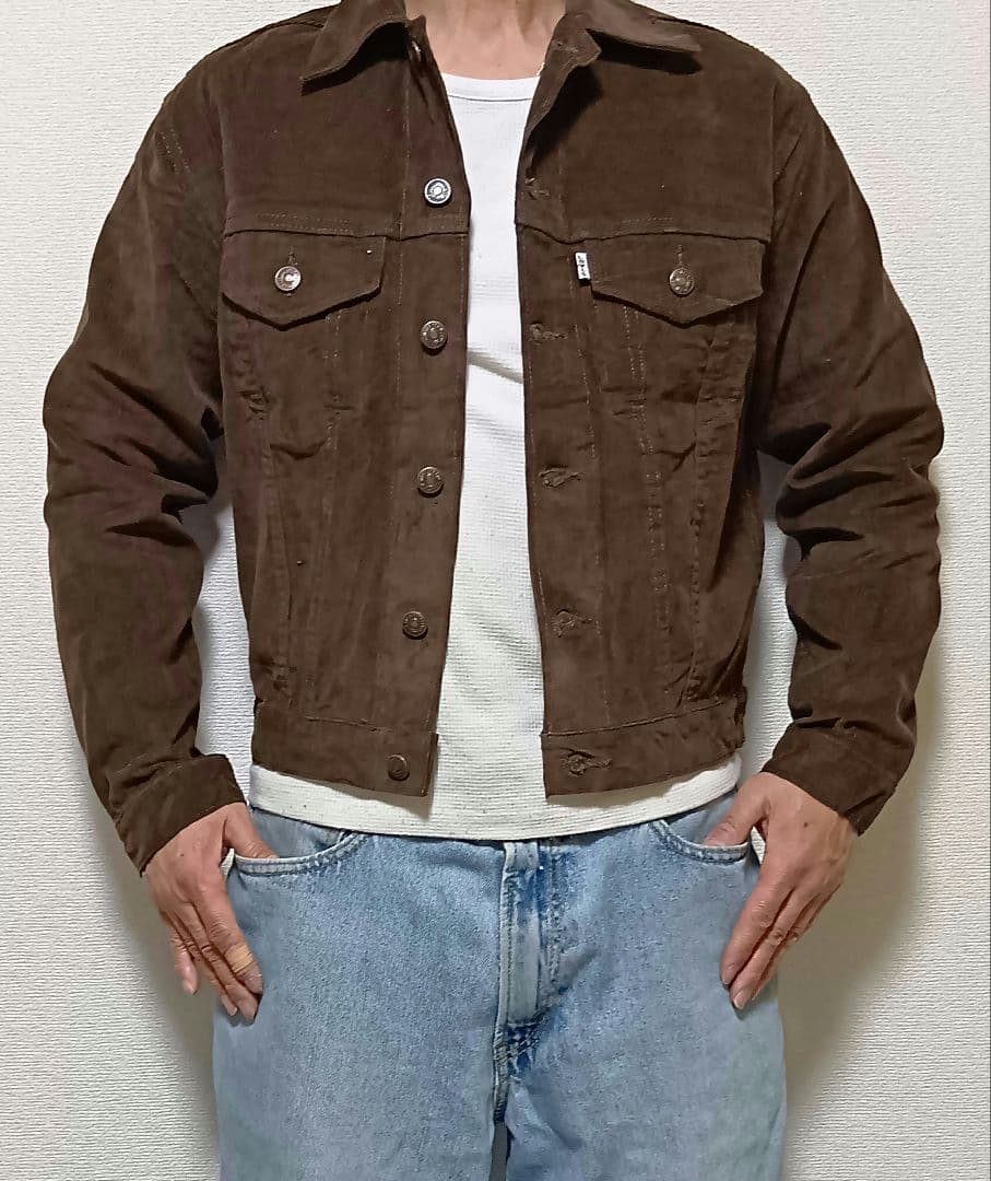 ★在庫ラスト1！USA製★茶★リーバイス★Levis★コーデュロイジャケット