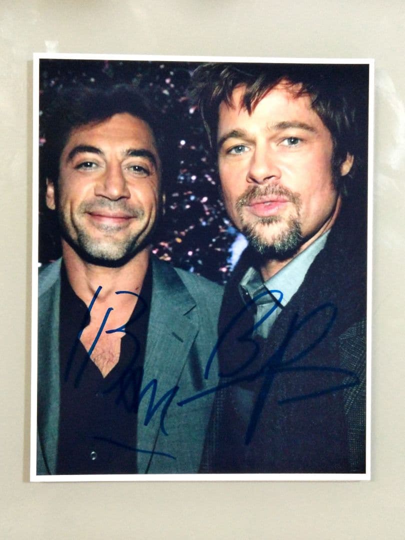 セール中…ブラット・ピットとハビエル・バルデム直筆サイン入り超大型写真…悪の法則