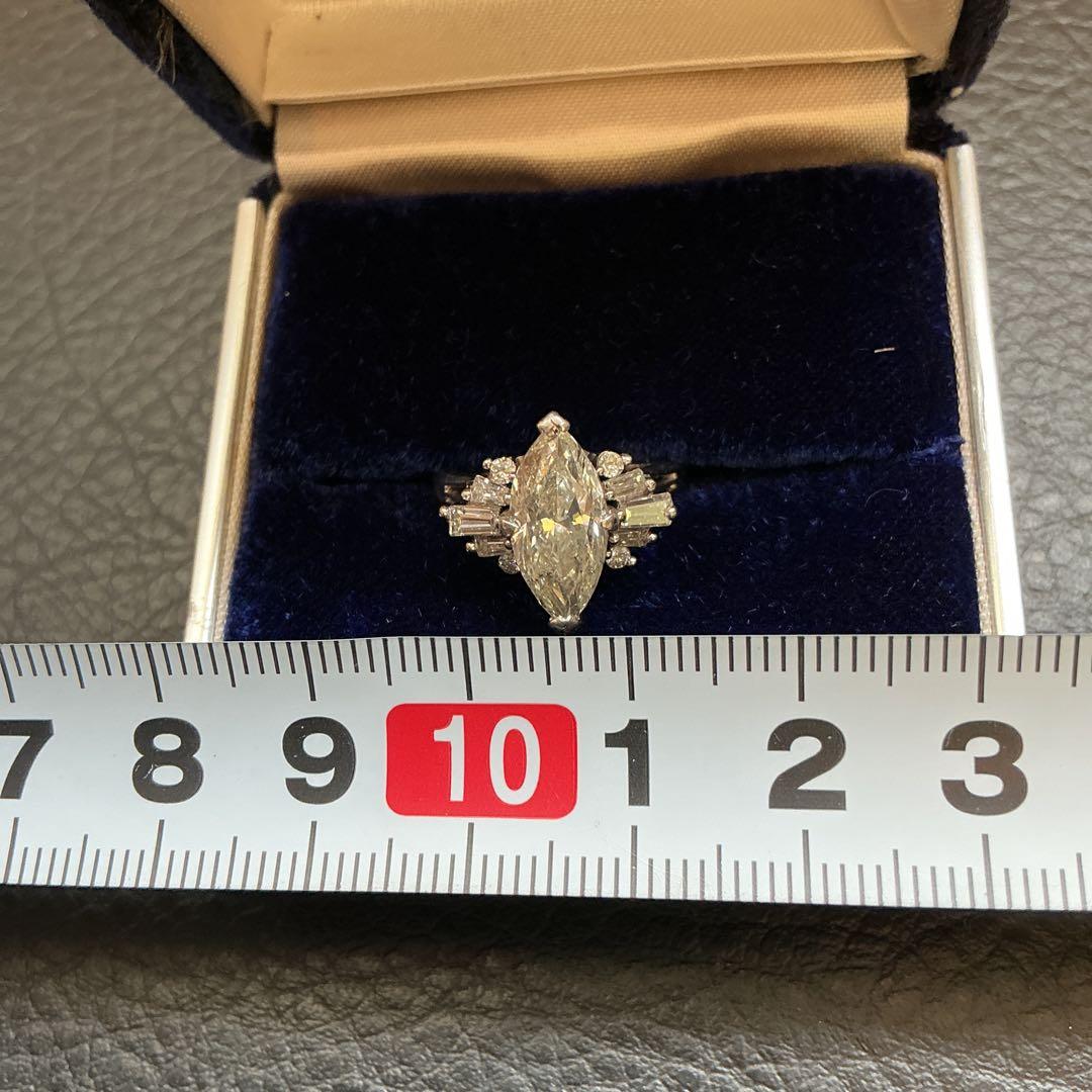こ*り様 刻印本物保証！中ダイヤ2.31ct 脇ダイヤ0.39PT900マーキス