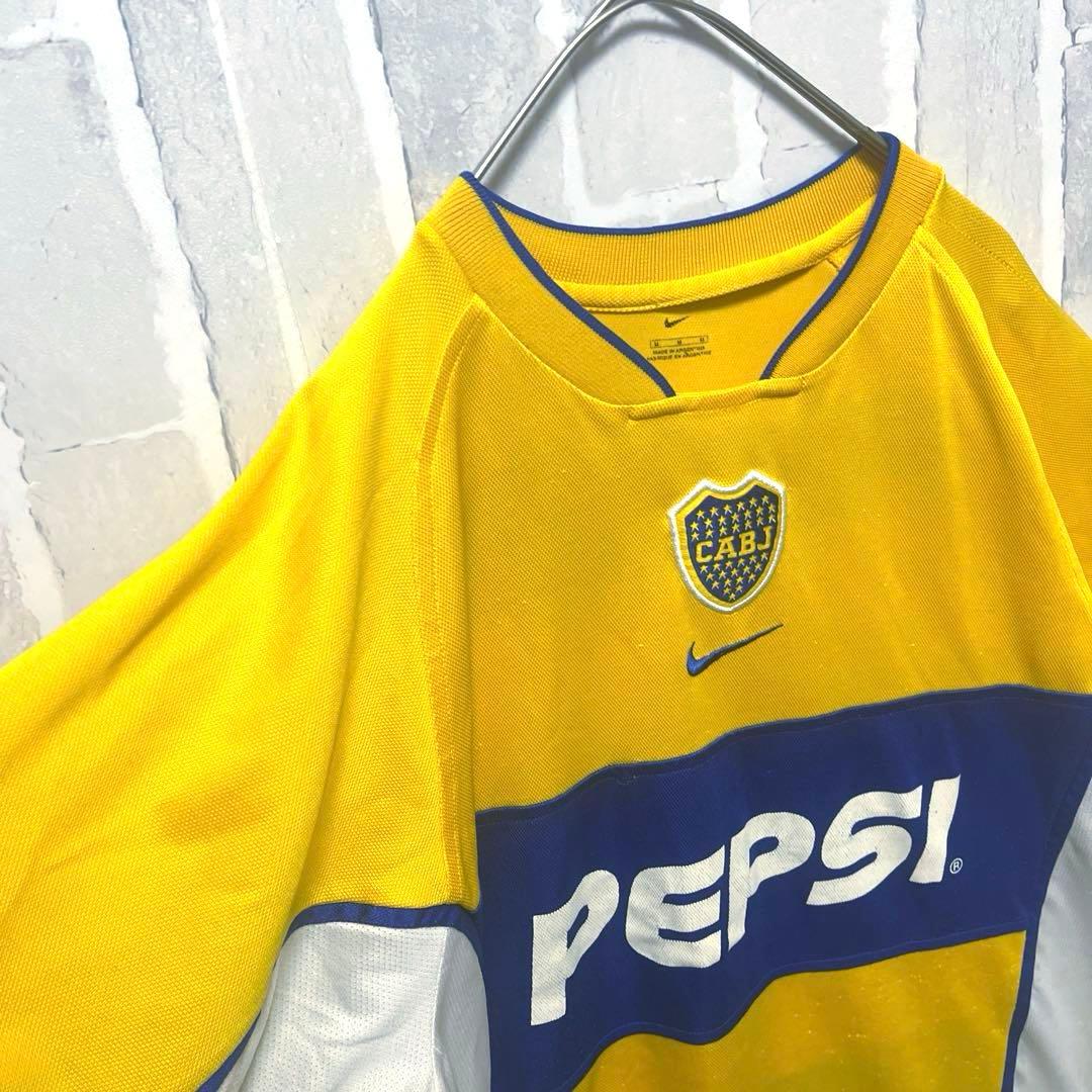 NIKE ボカジュニアーズ 02-03 ユニフォーム アウェイ 半袖 刺繍ロゴM