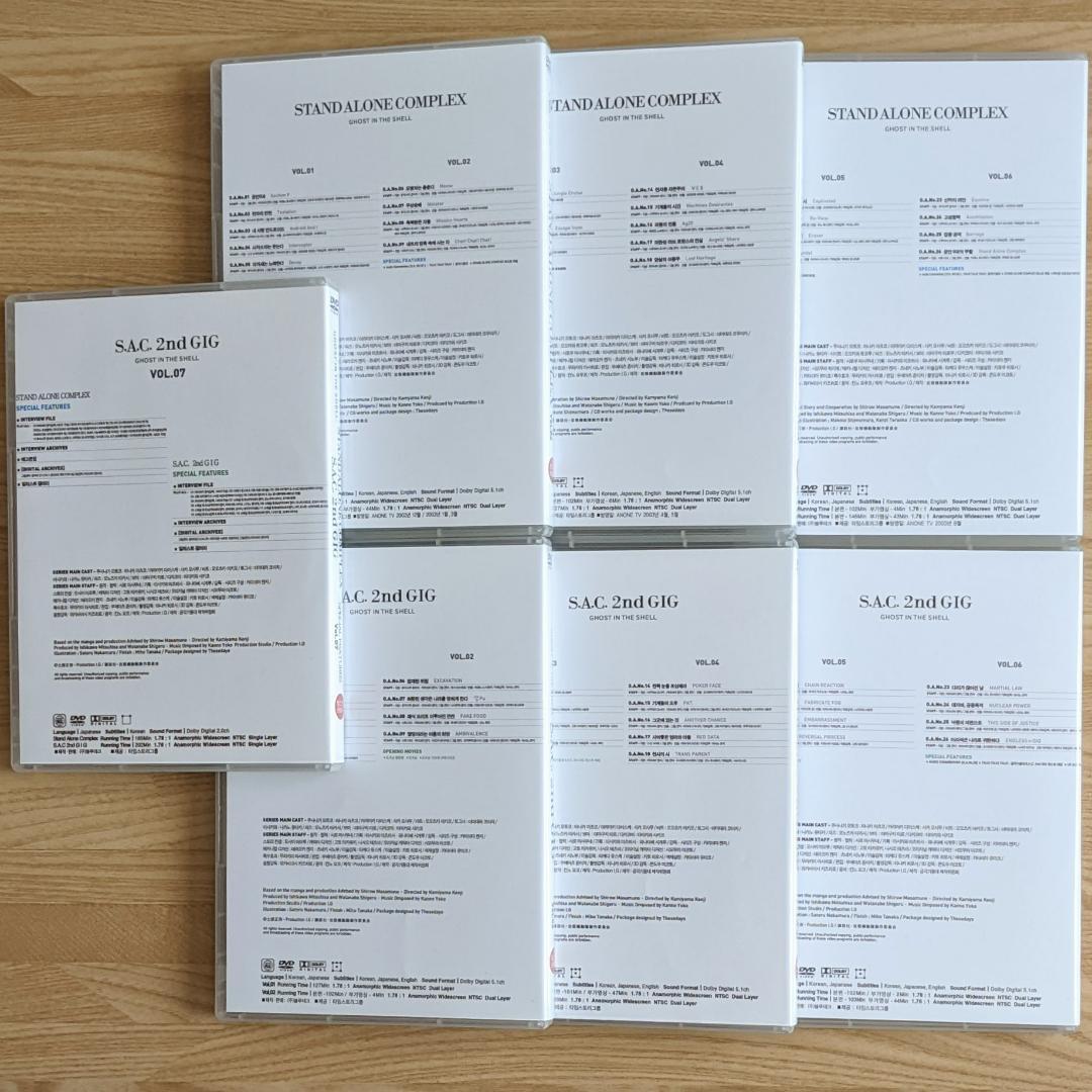 中古 韓国正規盤 攻殻機動隊 アニメ DVDBOX S.A.C. 2nd GIG